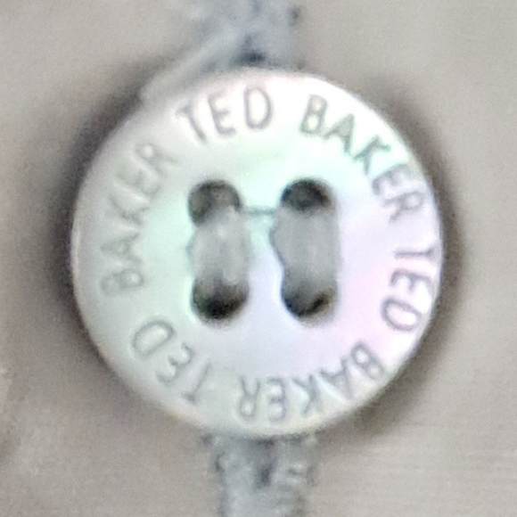 Mens Ted Baker Blue Pink Stripe Buttondown French Cuff Cotton Dress Shirt 4 L - Picture 5 of 15